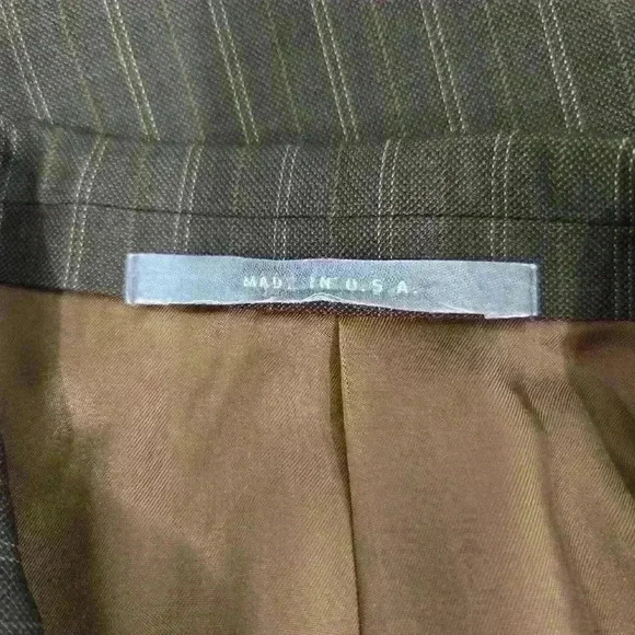 Hickey Freeman Vintage Men's 44R Jacket Sport Coat Wool Cashmere Brown Pinstripe - Picture 16 of 16